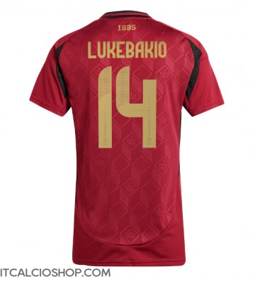 Belgio Dodi Lukebakio #14 Prima Maglia Femmina Europei 2024 Manica Corta